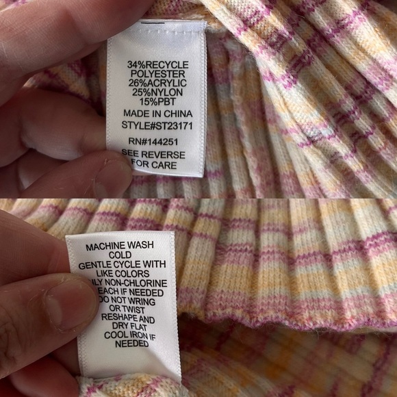 NWT Sincerely Jules Y2K Stretch Ribbed Knit Long Sleeve Sweater S - Picture 11 of 11